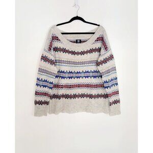 American Eagle Outfitters Aztec Boho Print Lagenlook Wool Blend Sweater Size 2XL